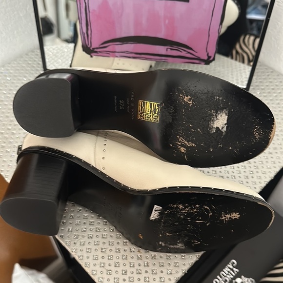 RAG & BONE Rover Leather Ankle Booties, Size 37.5 - Picture 5 of 8